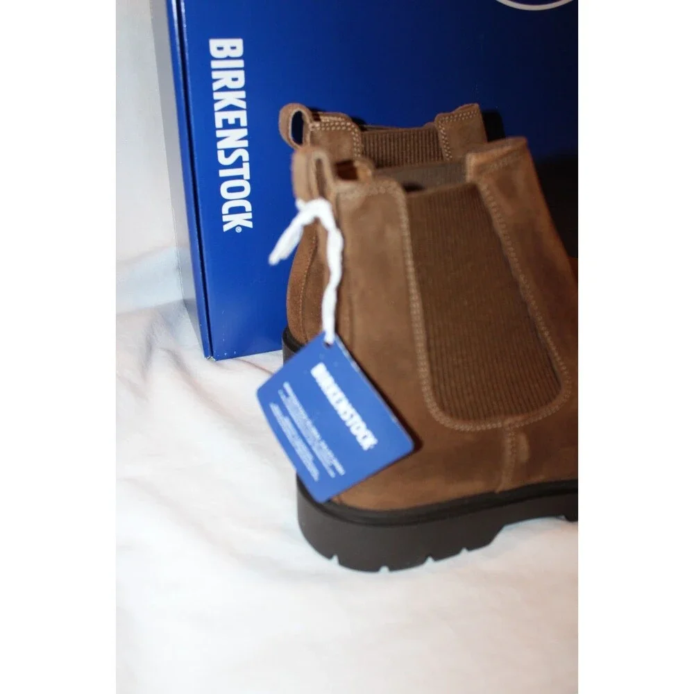 Birkenstock Mens Highwood Slip On Chelsea Ankle Boots Dark Tea EU 45 US‎ 12